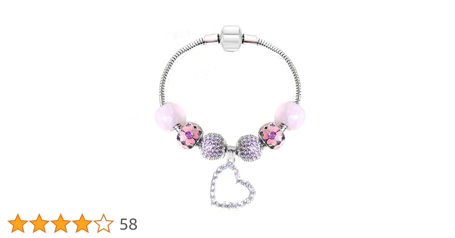 パンドラ ピンク系ブレスレットチャームセット 18センチ 51+bf4CkS2L.jpg_BO30,255,255,